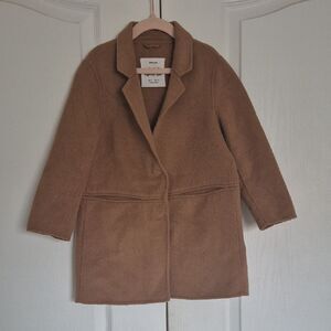 Zara Tan Wool Blazer Coat